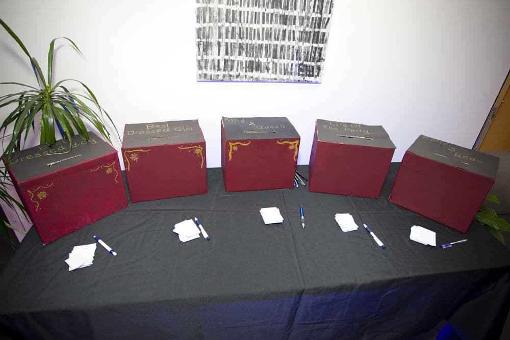 Gallagher Academy of Performing Arts - Table of Voting Ballet Boxes For School Ball King and Queen