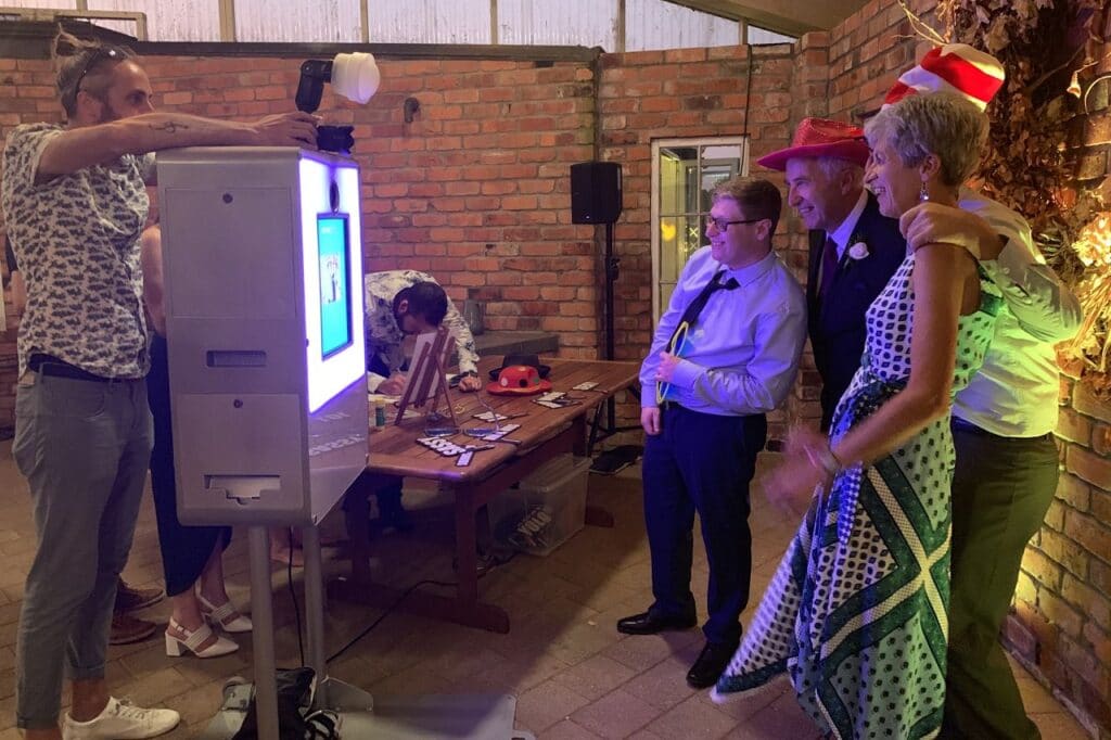 Rosenvale - Photo booth set up with guests using it