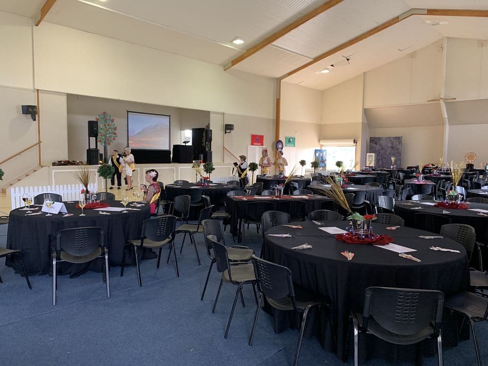 Tamahere Community Centre - Tables set for dinner