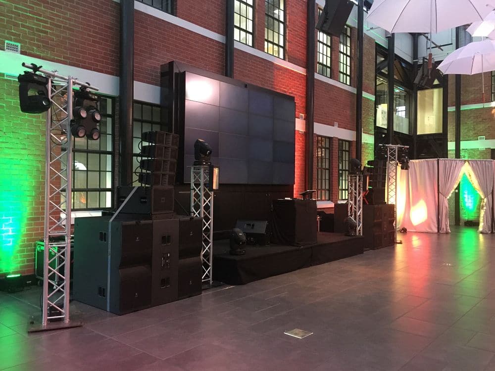 The Atrium - Dj set up for a school ball