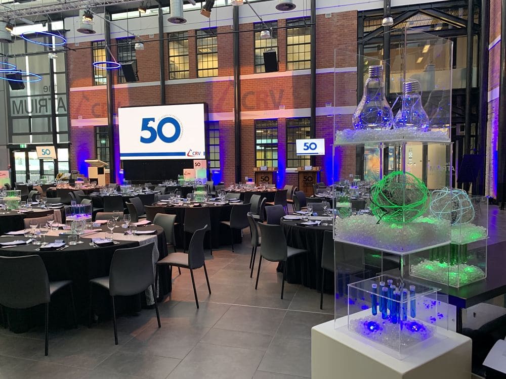 The Atrium - Tables set up for corporate event