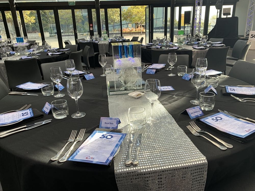 The Atrium - Corporate table setting for CRV