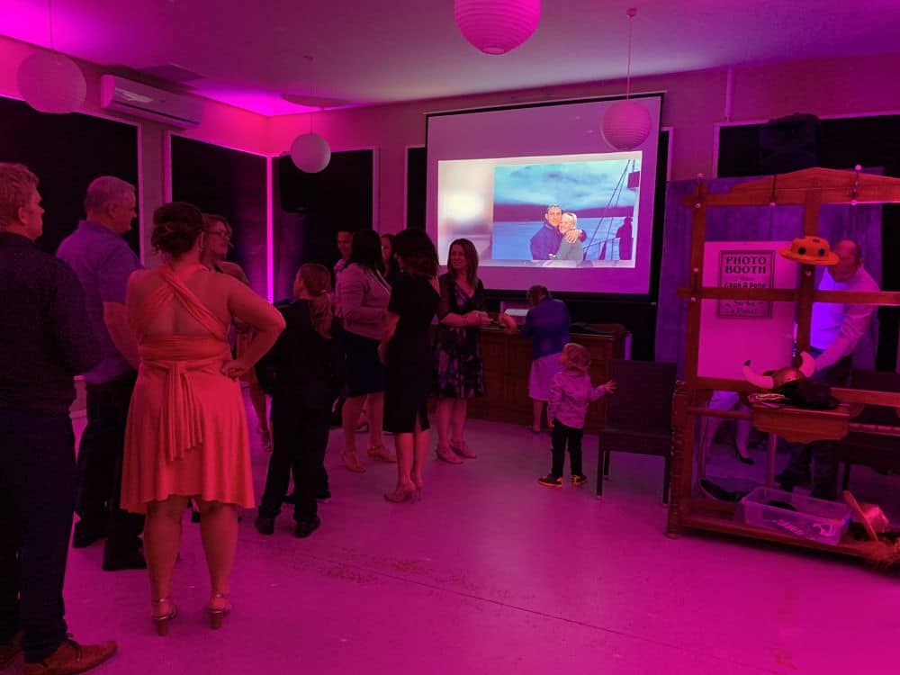 The Boatshed Karapiro - The Back Room Party with Pink Up Lights