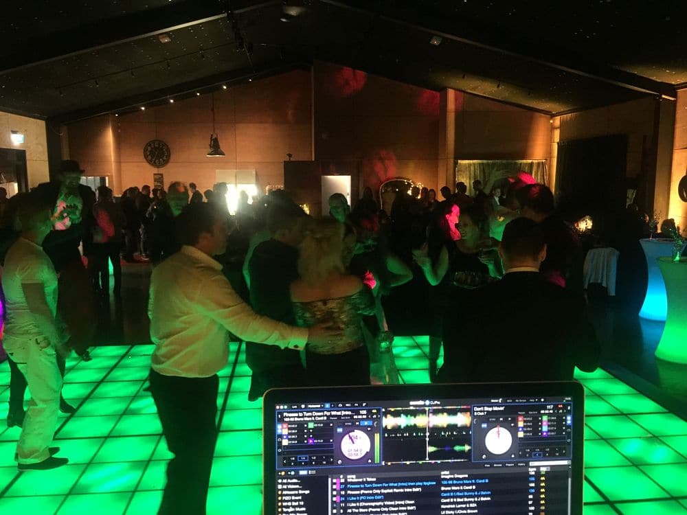 The Grain Exchange - Corporate Guests Dancing On Retro Lighted Dance Floor