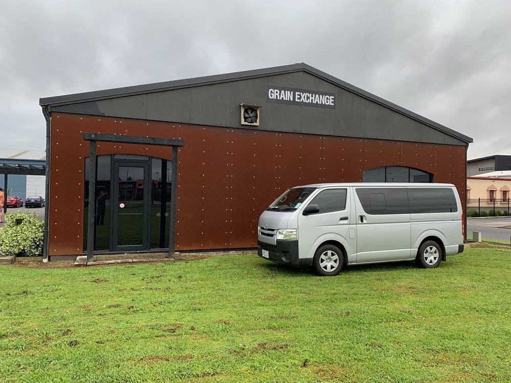 The Grain Exchange - Dj Hire Van parked Outside Loading Door