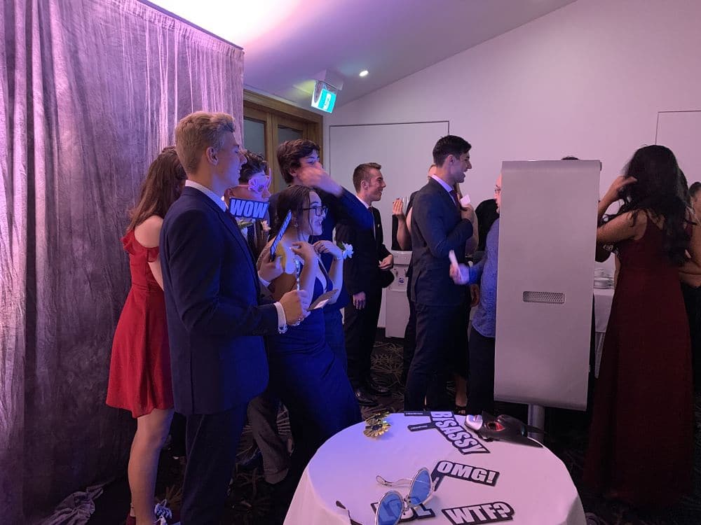 The Plymouth International Hotel - School Ball Photo Booth Hire Students laughing and posing for photos