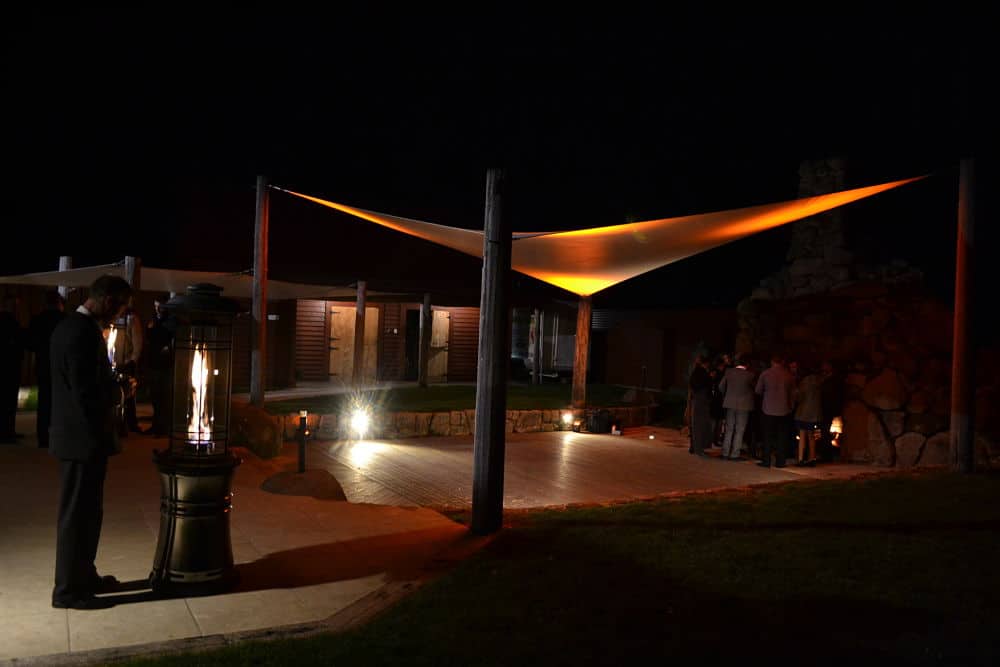 The Red Barn - Sail over dance floor next to Fire Place