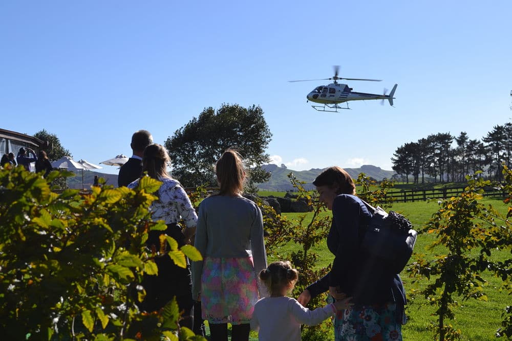 The Red Barn - Helicopter coming into land