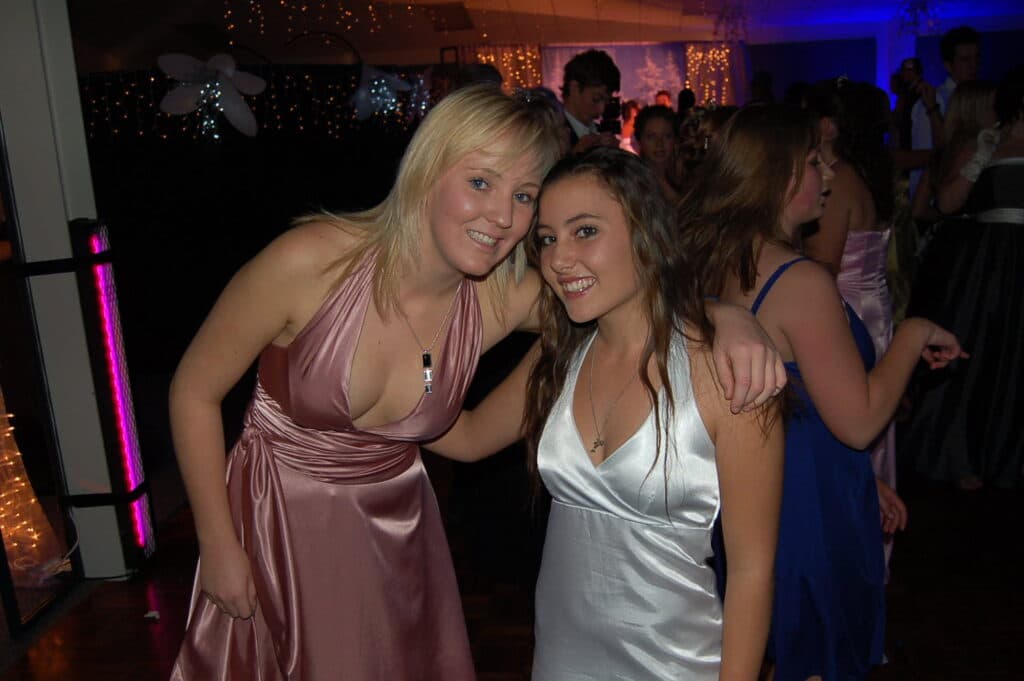 Whangamata Golf Club - The Teenage girls posing on the dance floor
