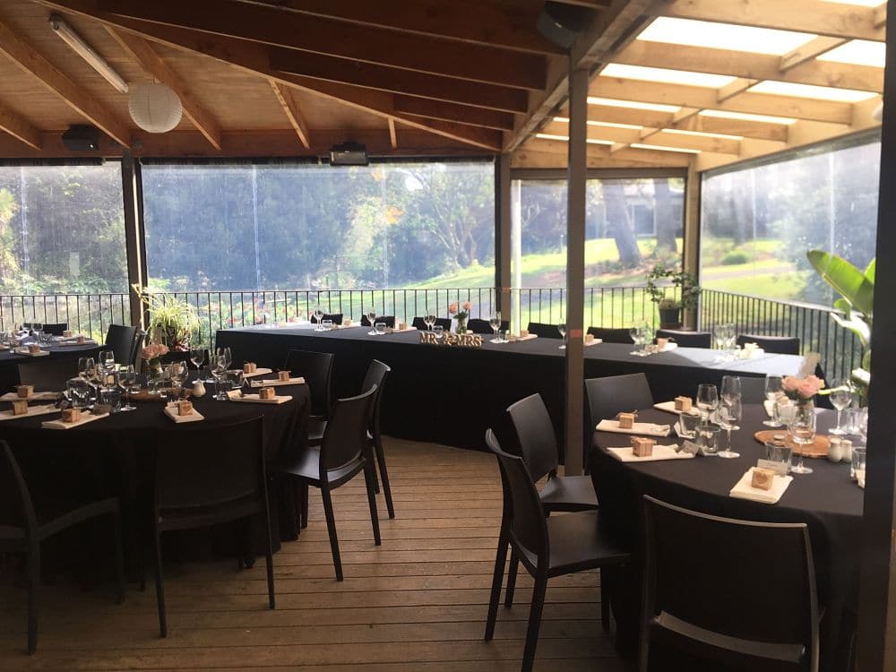 Woodside Estate - Reception Table with Bridal Table in Corner