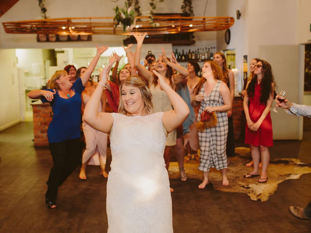 Woodside Estate - Bride has just thrown her bouquet