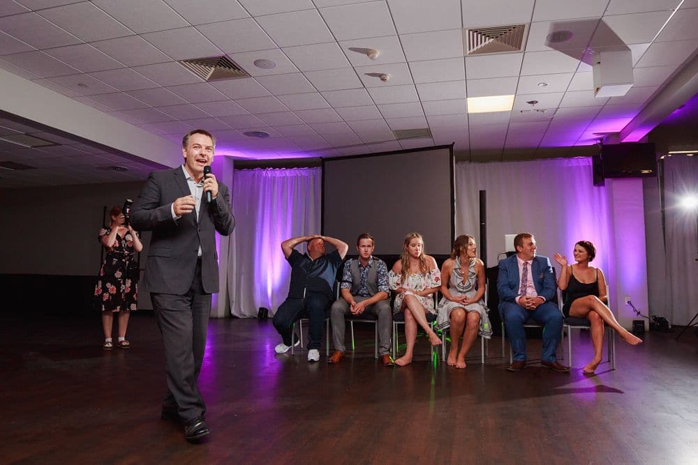 Awapuni Racing Function Centre - MC Scott introducing Scavenger Hunt Challenge