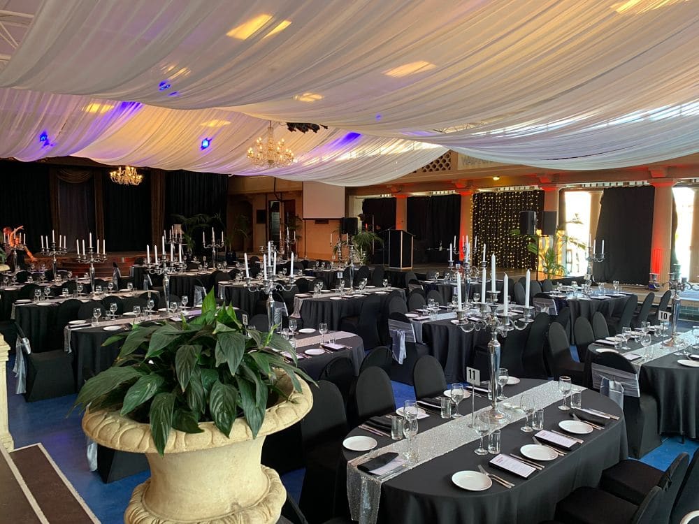 Blue Baths Rotorua - Corporate Function Dinner Table setting