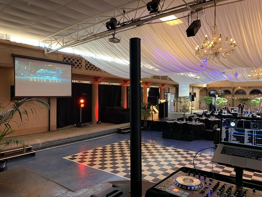 Blue Baths Rotorua - Video Screens View from Stage