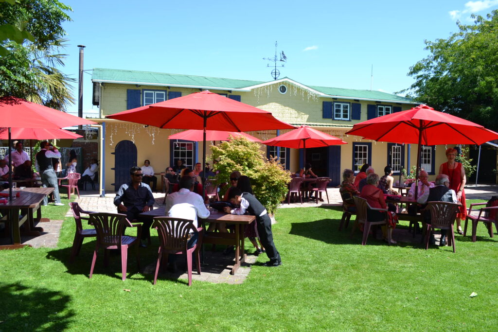 Brookfields Vineyards - Guests sitting at picnic tables