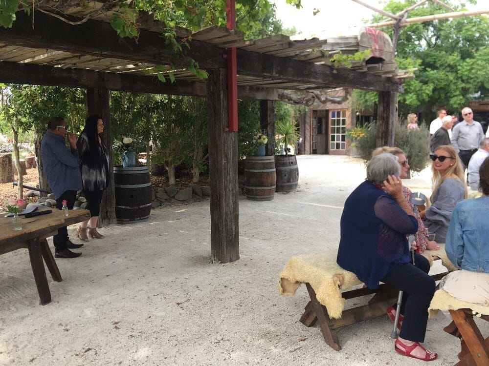 Crab Farm Winery - Wedding guests waiting for ceremony to begin