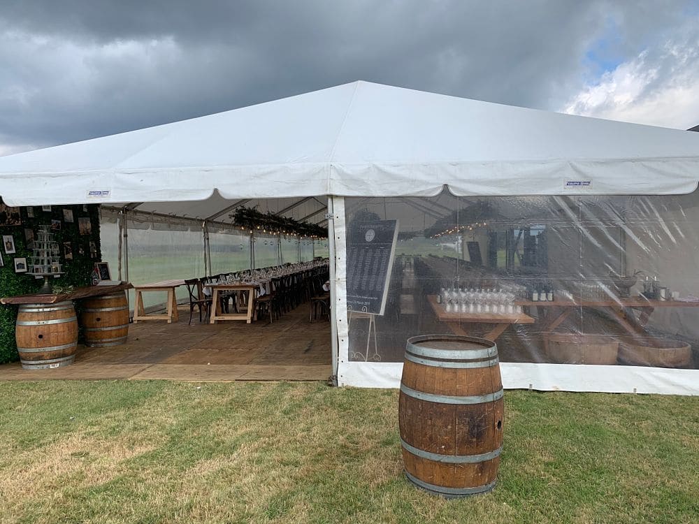 Poronui Lodge - Marquee set up next to Stables