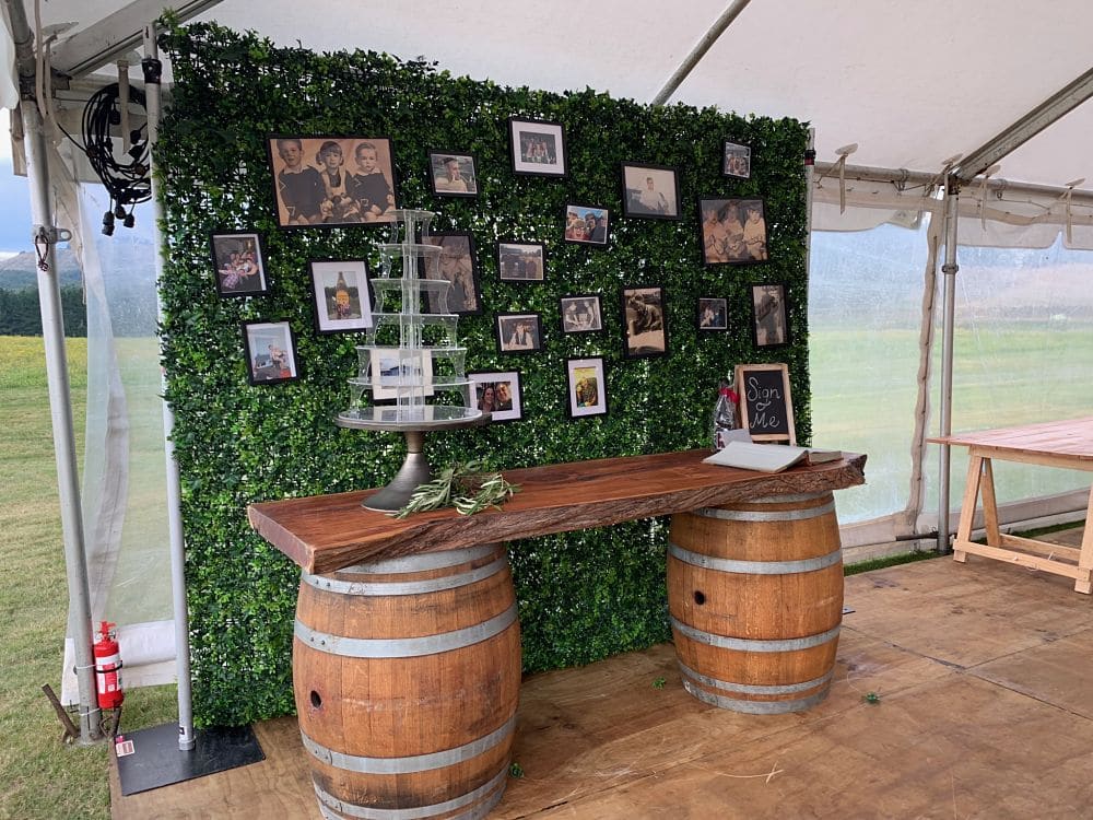 Poronui Lodge - Wedding gift table in Marquee