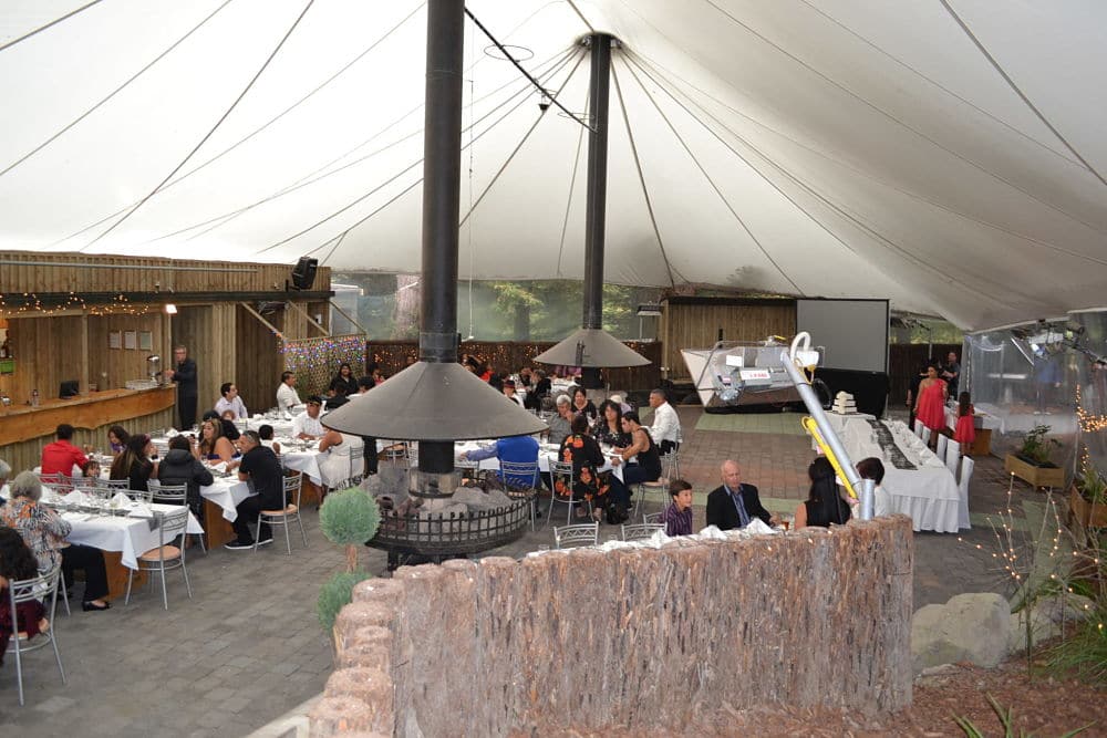 Skyline Rotorua Hidden Forest Wedding Guests Seated