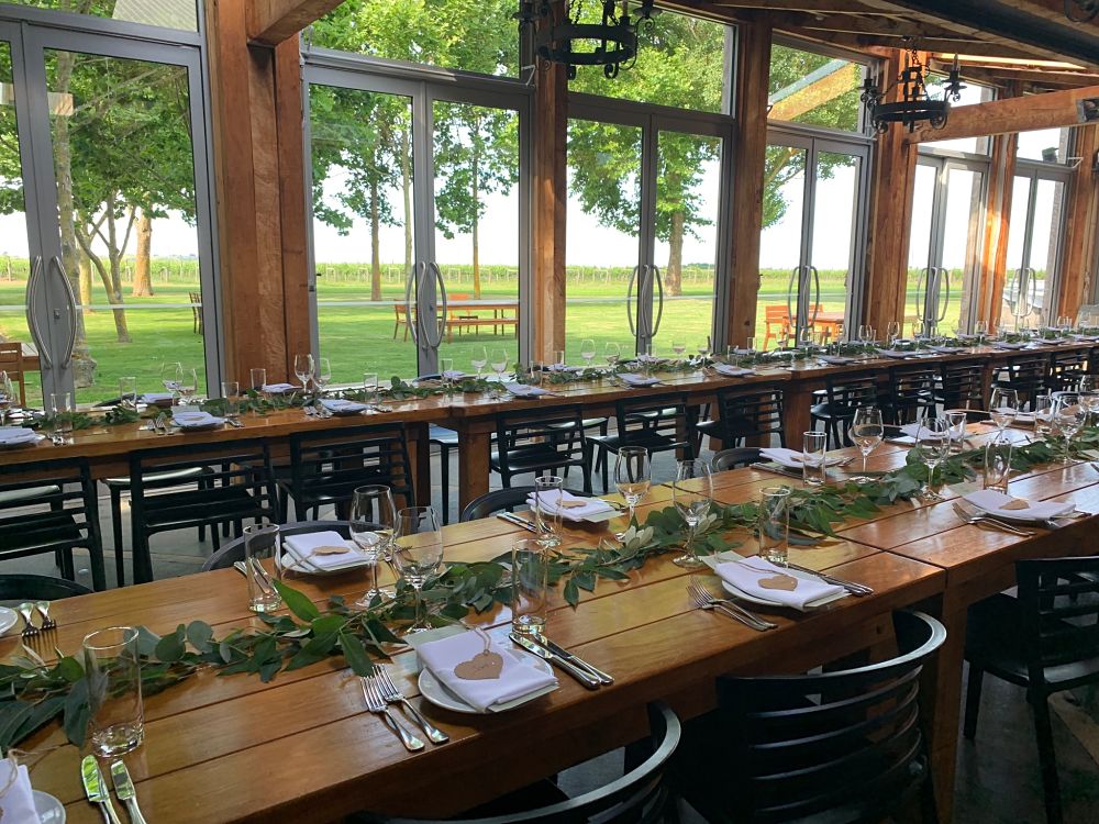 Te Awa Winery - Guest Tables facing Vineyard Views