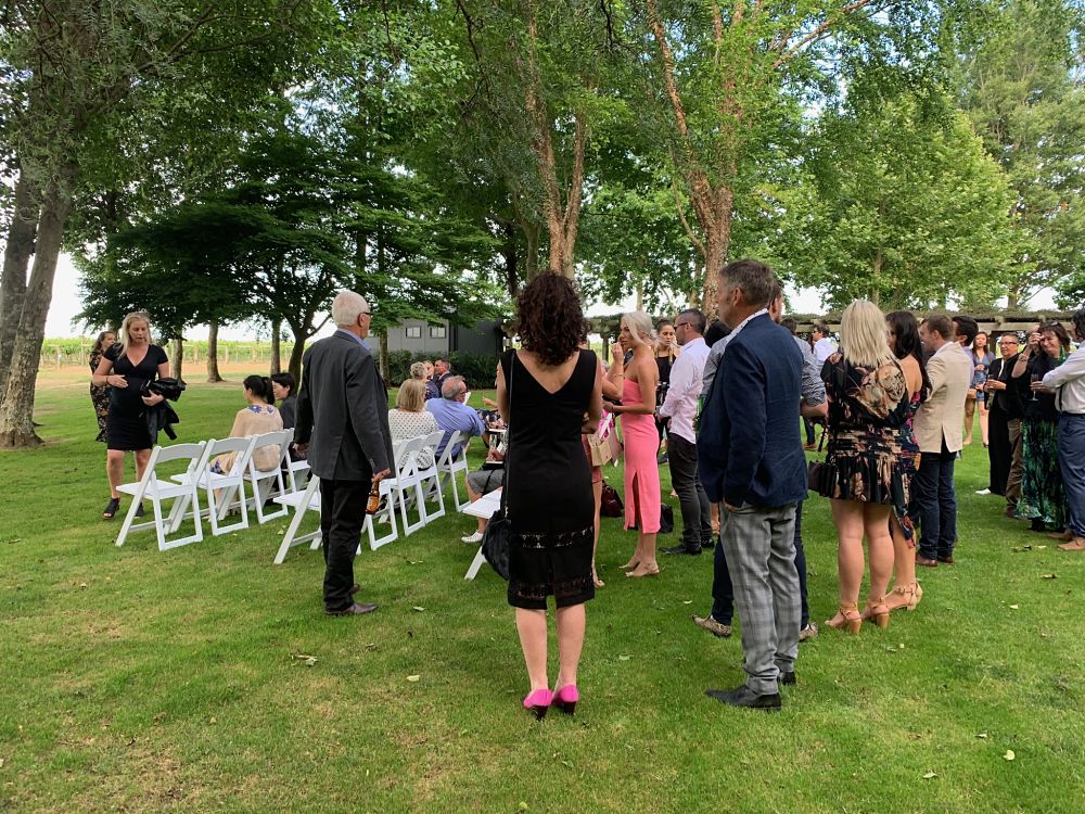 Te Awa Winery - Guests arriving to wedding ceremony