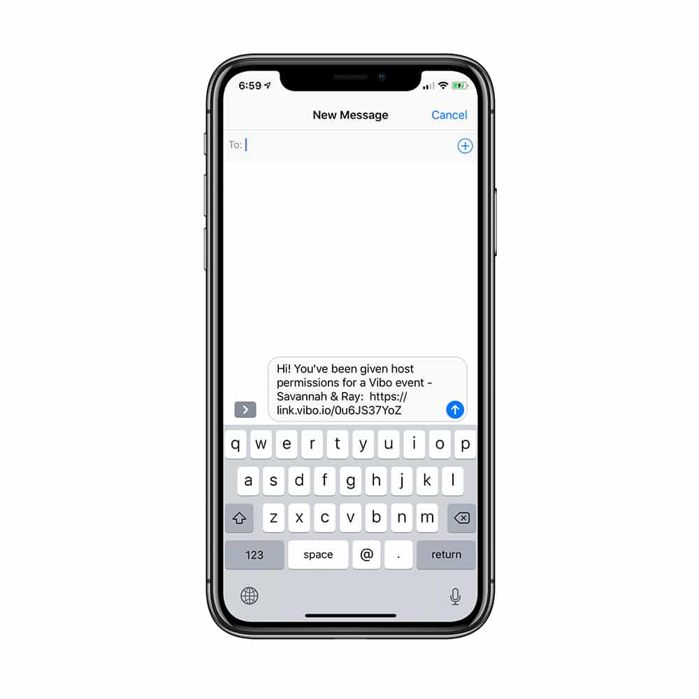 You will receive an invitation via text to join Vibo