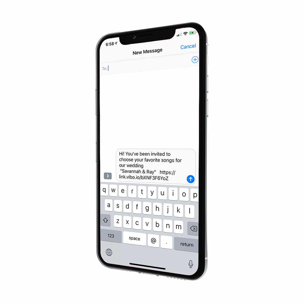 Sent invites to your guests via text.