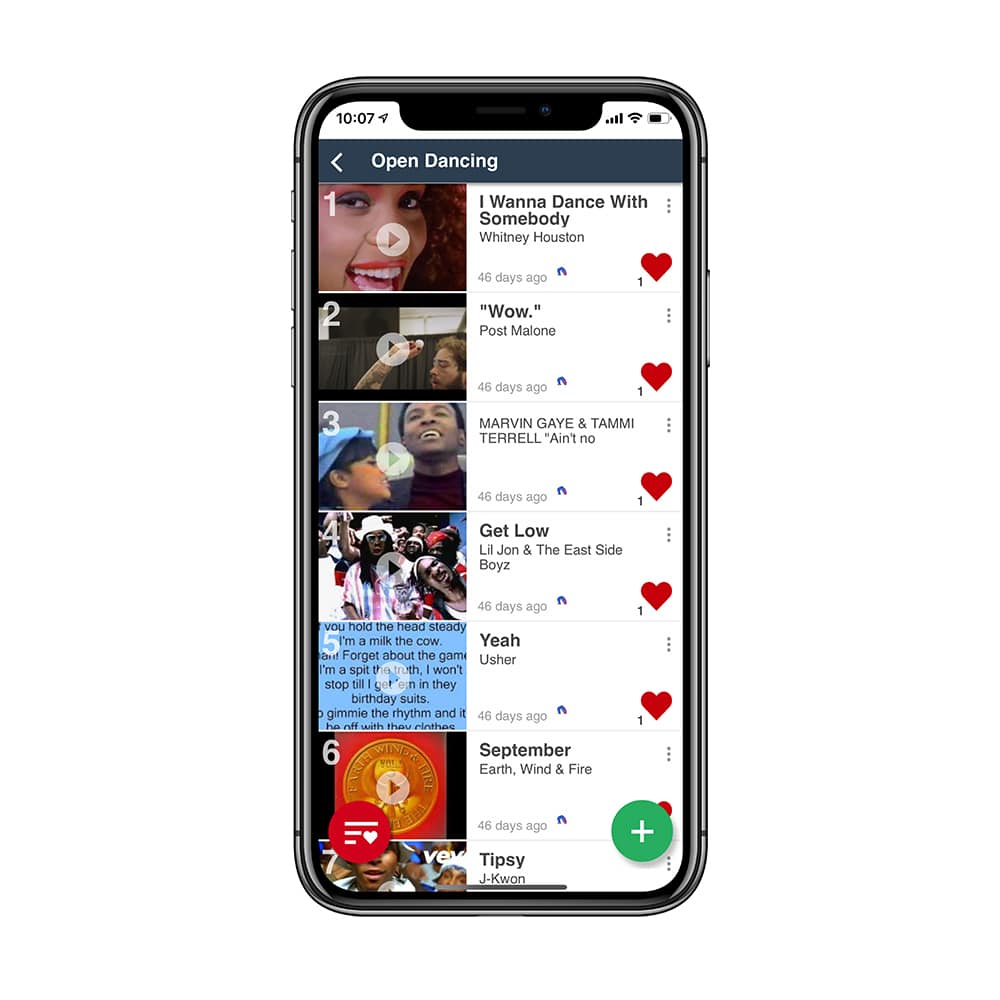 When songs are added guests can like each others selections.