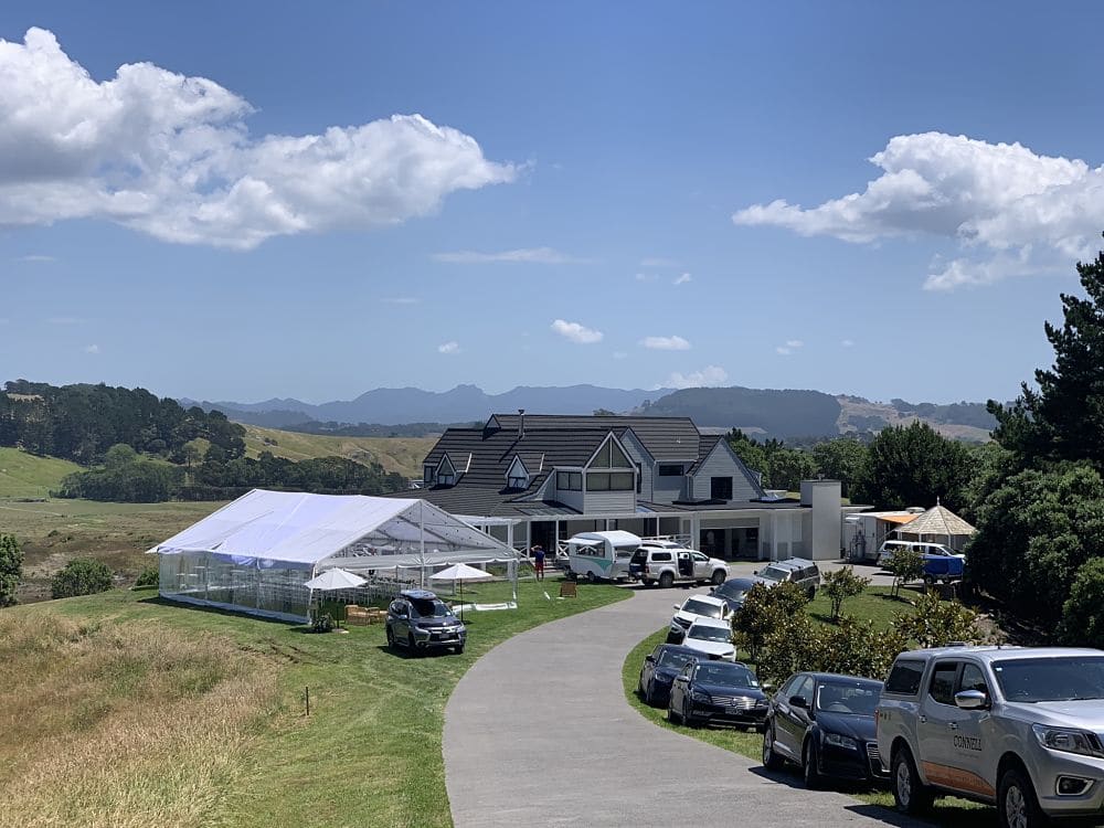 Orua Beach House - Main driveway coming down to the house